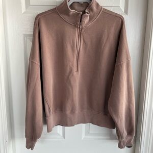 Abercrombie & Fitch Tan Fleece-Lined Pullover